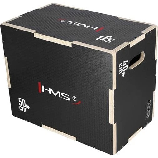 HMS DSC03 Plyometrisk Box Sort 500x400x300mm