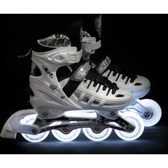 Nils Extreme NH10905 4-i-1 LED-rulleskøjter med hockey-blad