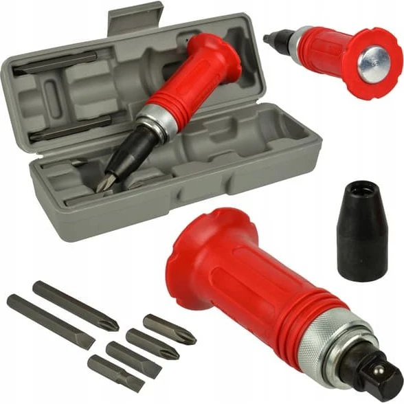 SilverTools S10870 1/2" Slagskruetrækker med bits, 6-delt sæt
