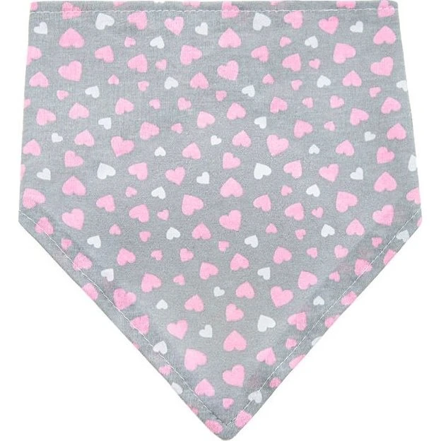 Akuku Baby Bandana med hjerter og trykknap