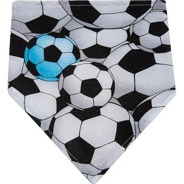 Akuku Baby Bandana med fodboldprint og trykknap
