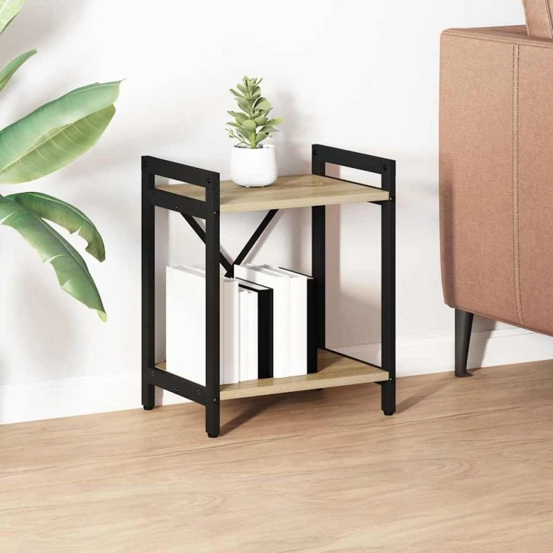 Bogreol Sonoma eg 40x30x50 cm – industrielt look