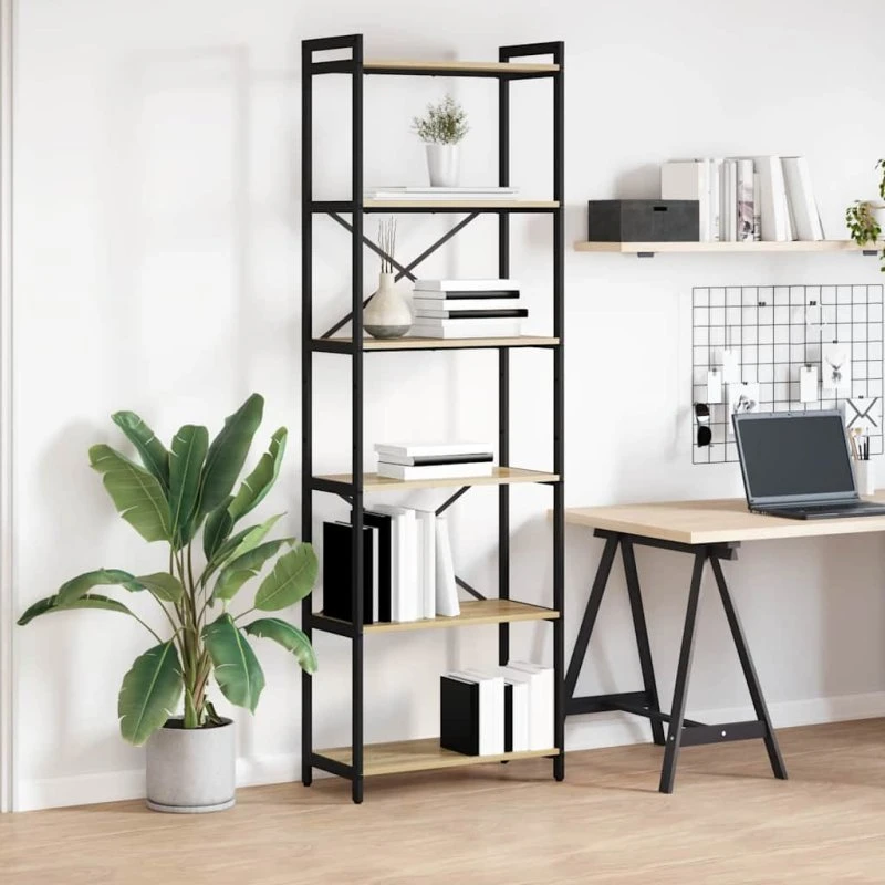 Bogreol Sonoma eg 40x30x85 cm – industrielt design