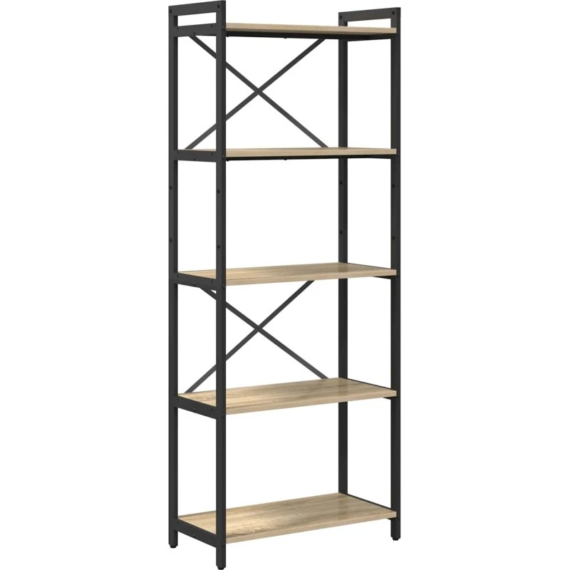 Bogreol Sonoma eg 60x30x155 cm – konstrueret træ