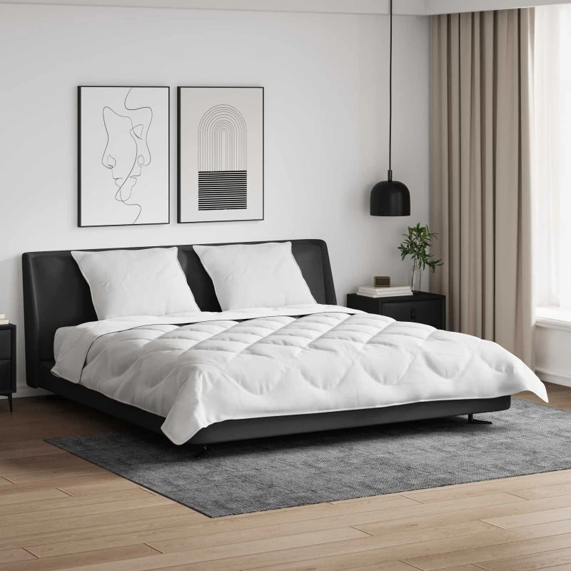 Microfiber dyne- og pudesæt 3 dele, hvid