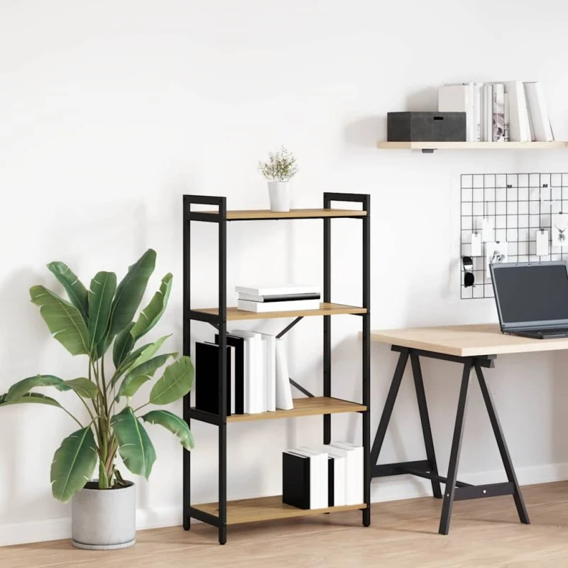 Bogreol Artisan i egetræ-look 40x30x85 cm