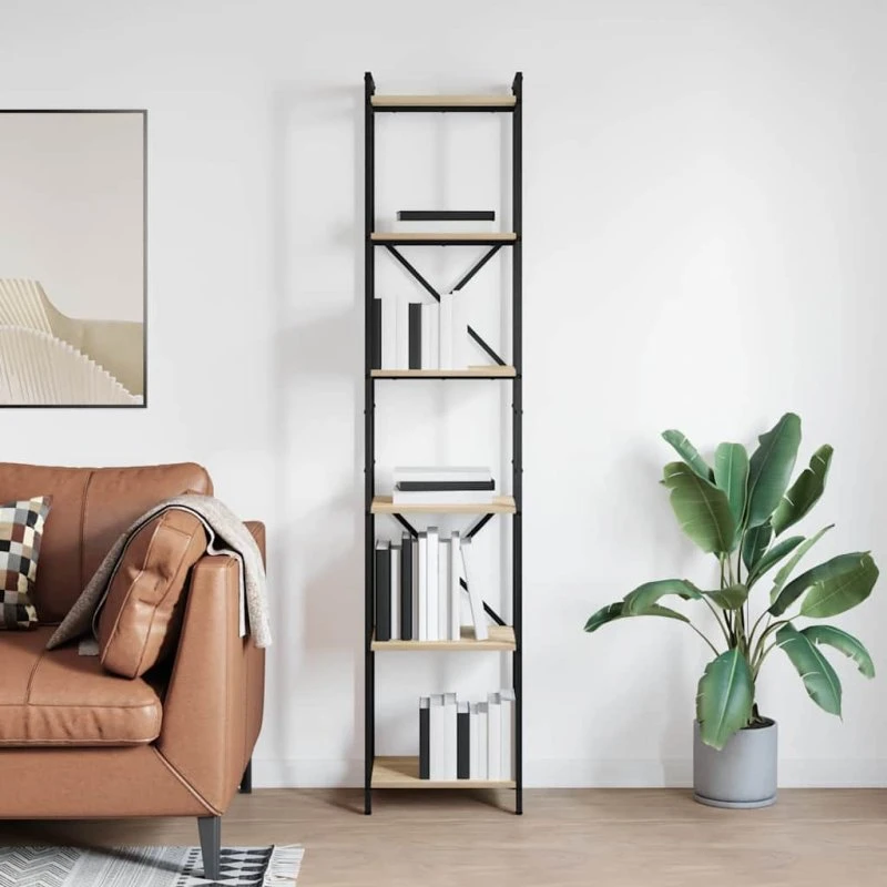 Bogreol Sonoma eg 40x30x189,5 cm – Konstrueret træ