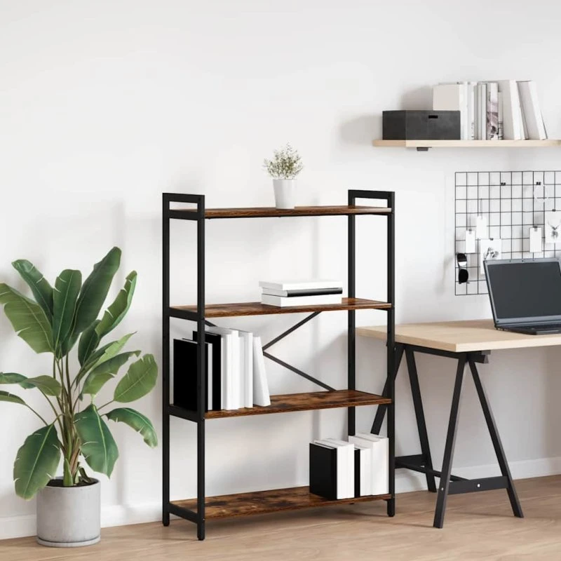 Bogreol Røget eg 80x30x120 cm - konstrueret træ