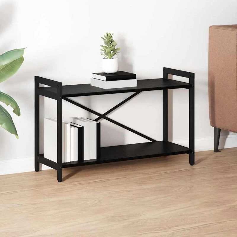 Bogreol i sort eg 40 x 30 x 85 cm – industrielt design