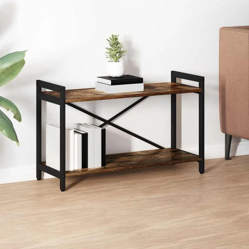 Bogreol røget eg 40x30x85 cm – konstrueret træ