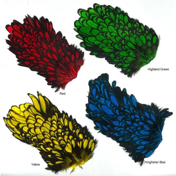 Whiting American Hen Saddle Black Laced - Green Highlander
