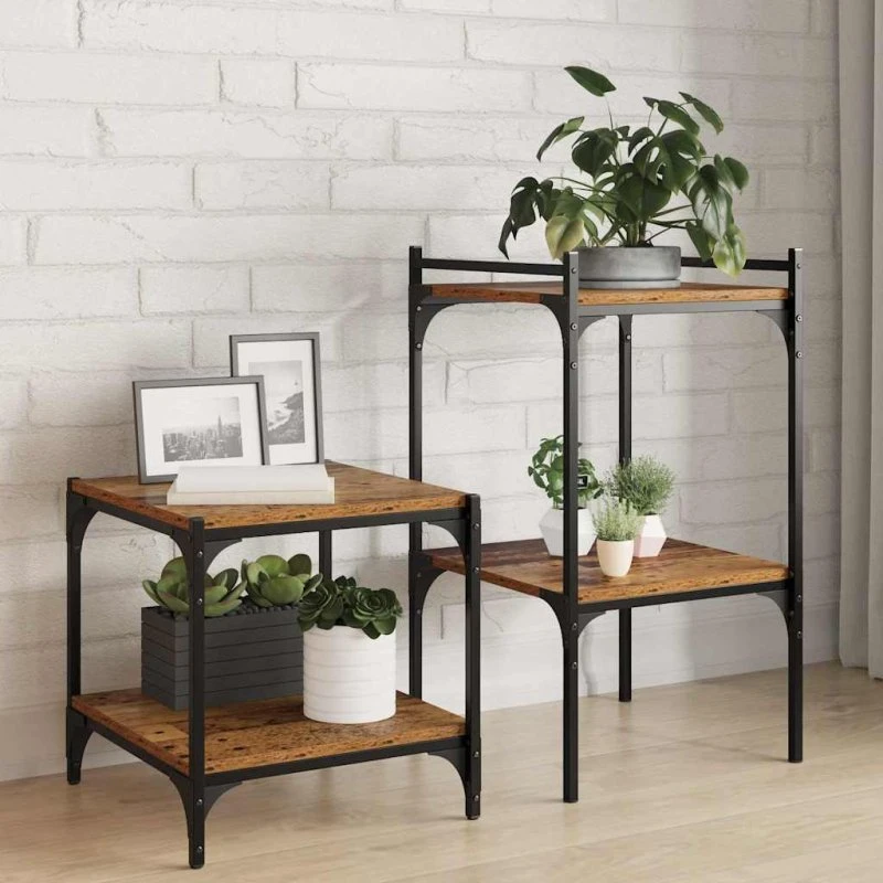 Boghylde-bræt 4 stk 40x40x1,5 cm Brun - Konstrueret træ