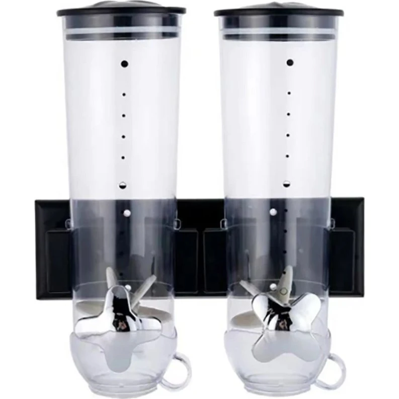 Væghængt müsli- og cornflakesdispenser - 3 L - Sort