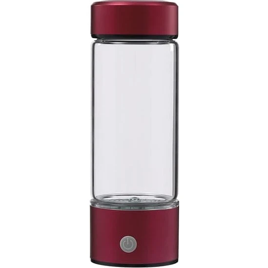 Brintvandflaske - Rød - 420 ml - Højborosilikatglas
