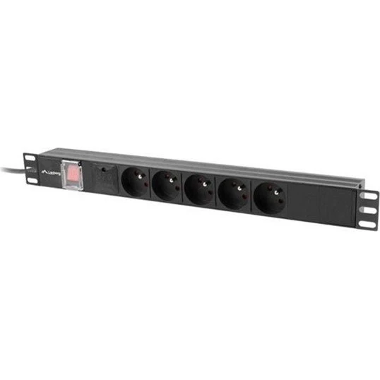 Lanberg PDU-05E-0200-BK PDU 4000W 1U 19" Sort