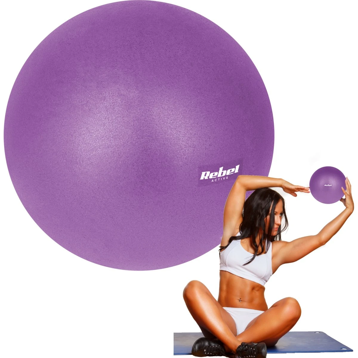 Rebel Active Mini gymnastikbold 25 cm til pilates og rehab