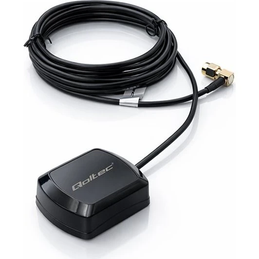 Qoltec Navigationsantenne 28 dBi - Sort (1575.42/1602 MHz)