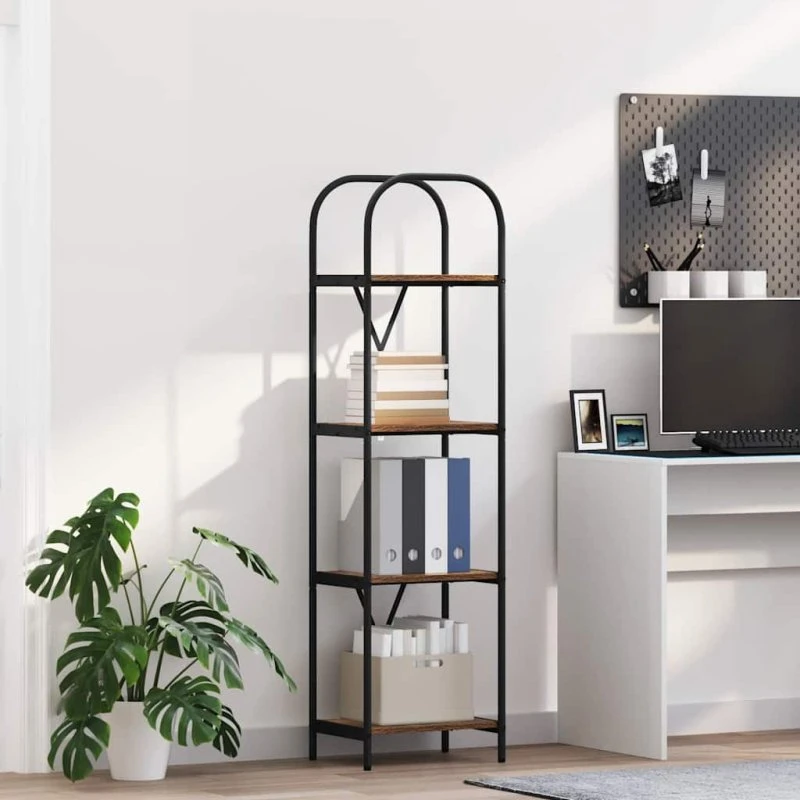 Bogreol Røget eg 40x30x146 cm – Konstrueret træ