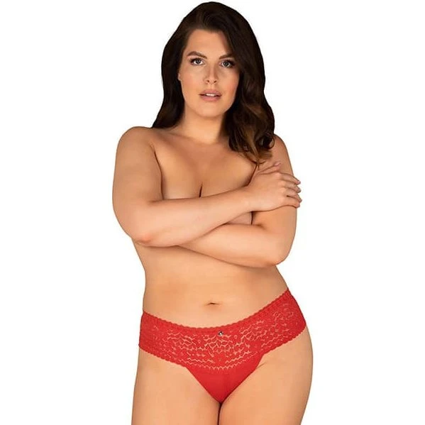 Obsessive Blossmina Panties - Røde Blondetrusser