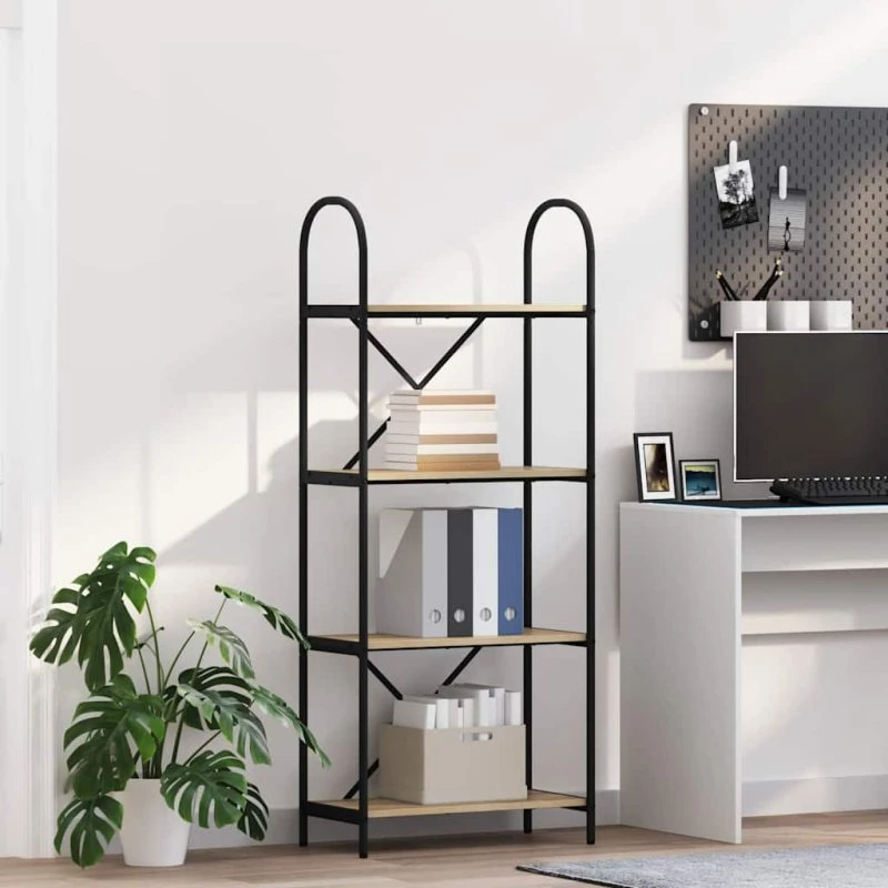 Bogreol Sonoma eg 60x30x146 cm – Moderne reol