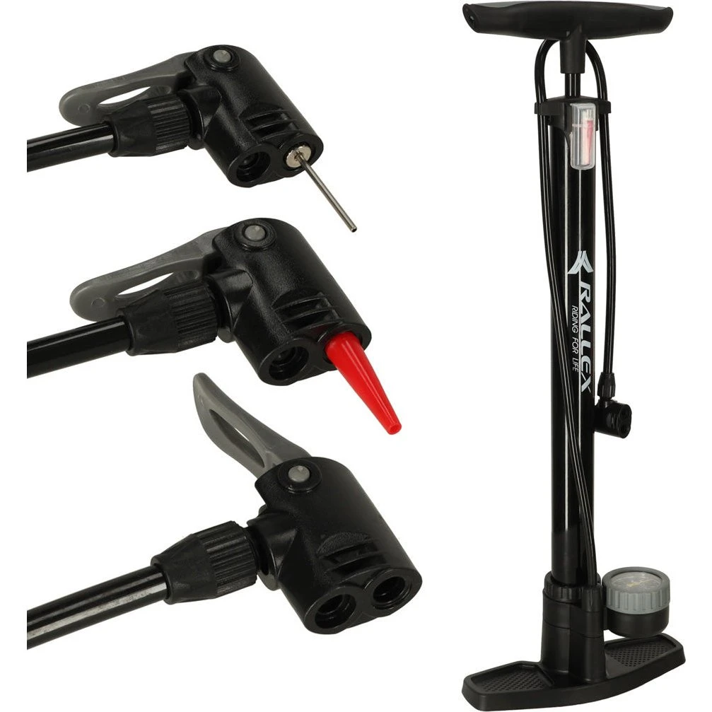 Stationær cykelfodpumpe med manometer – maks. 11 bar