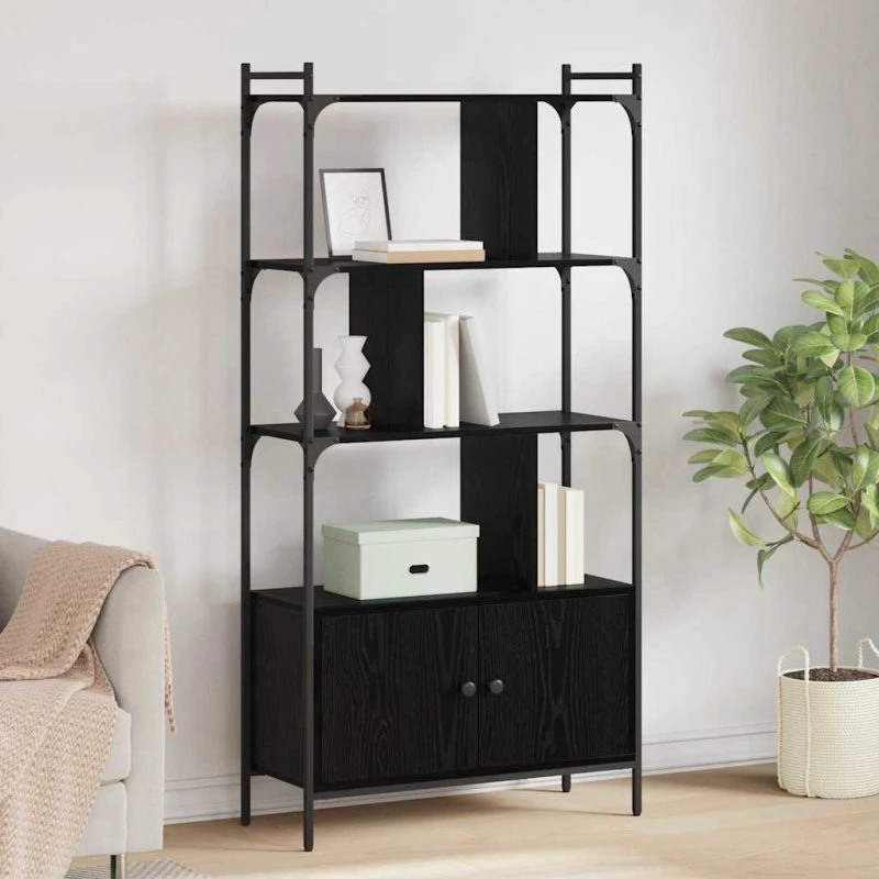 Bogreol i konstrueret træ – moderne, minimalistisk design