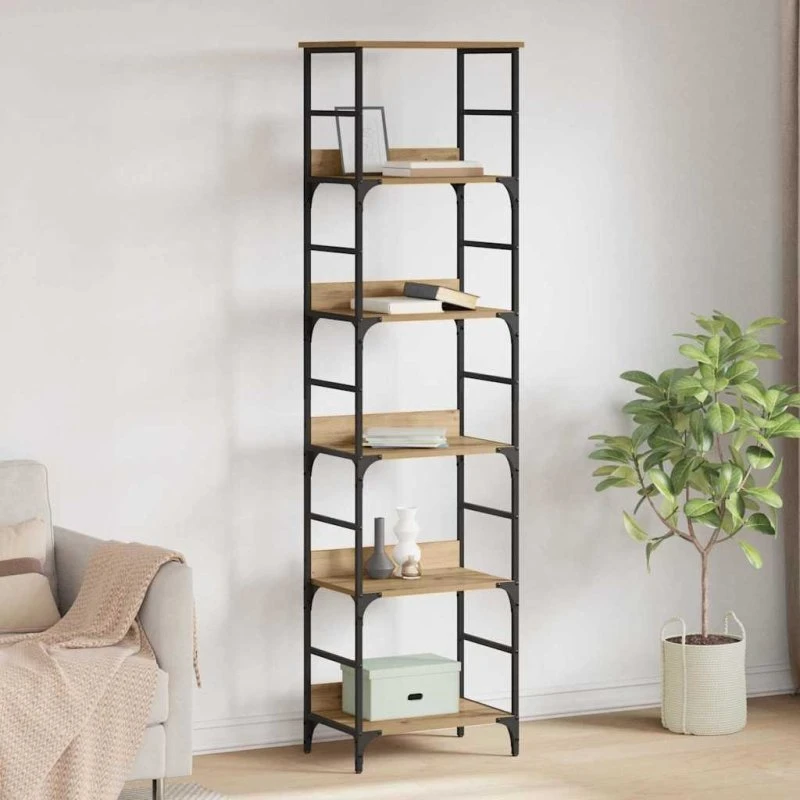 Bogreol Artisan i egetræ 50x33x188,5 cm