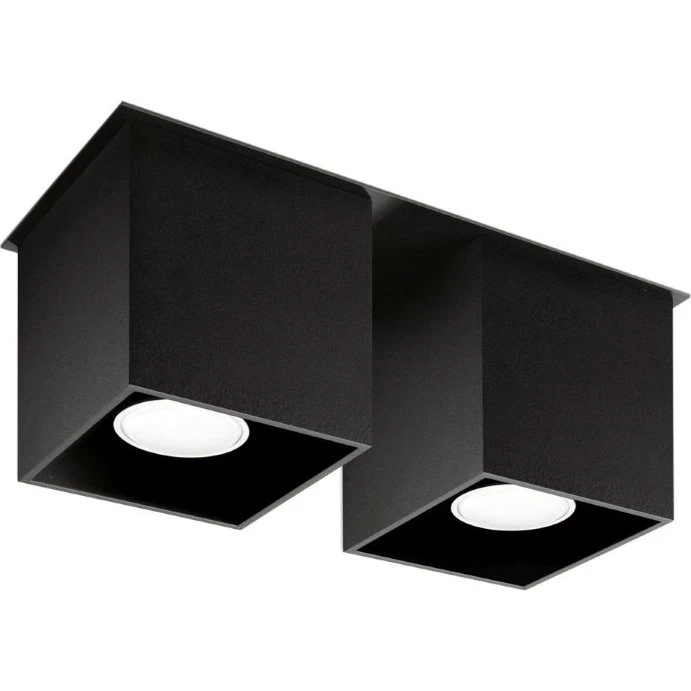 QUAD 2 Loftslampe - Sort - Aluminium
