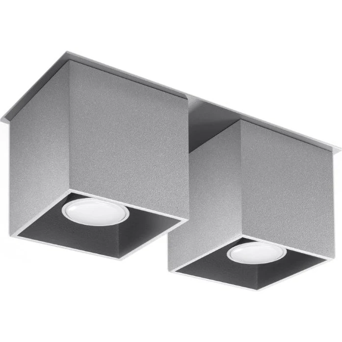 QUAD 2 Loftlampe - Grå - Aluminium