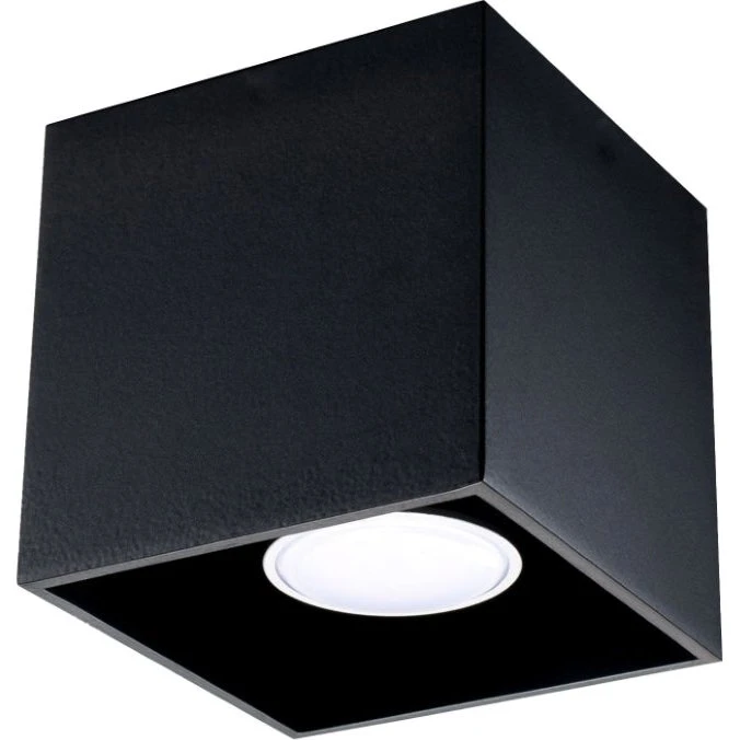 QUAD 1 Loftslampe - Sort - 10x10 cm - Aluminium