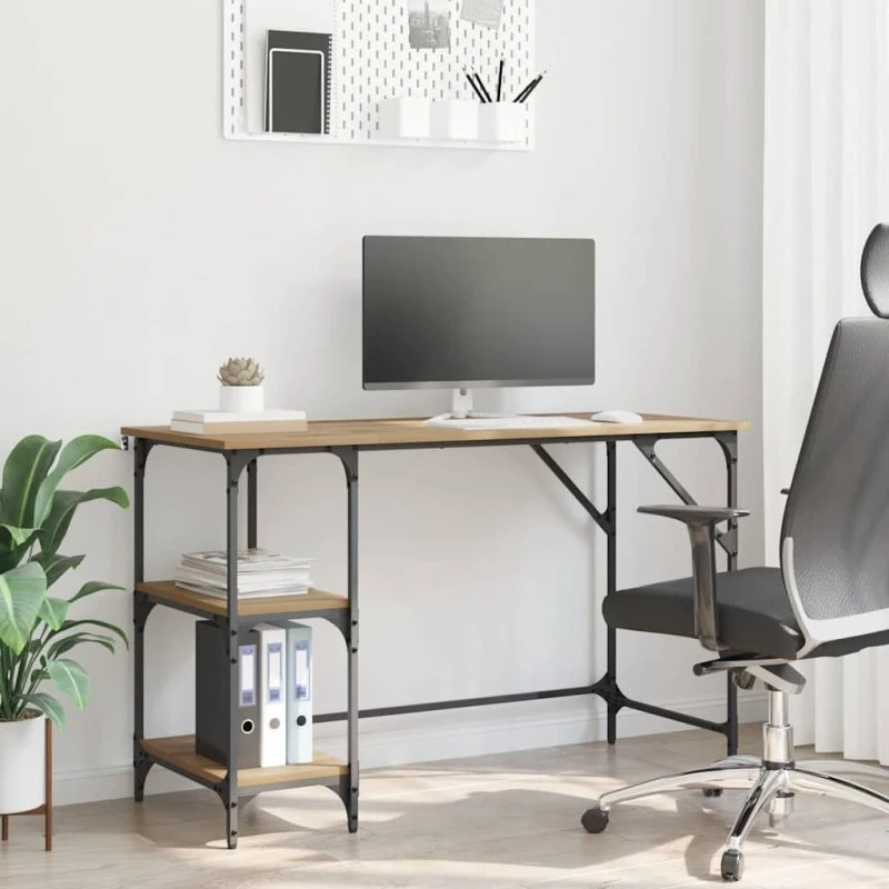 Artisan skrivebord i egetræslook 120x50x75 cm