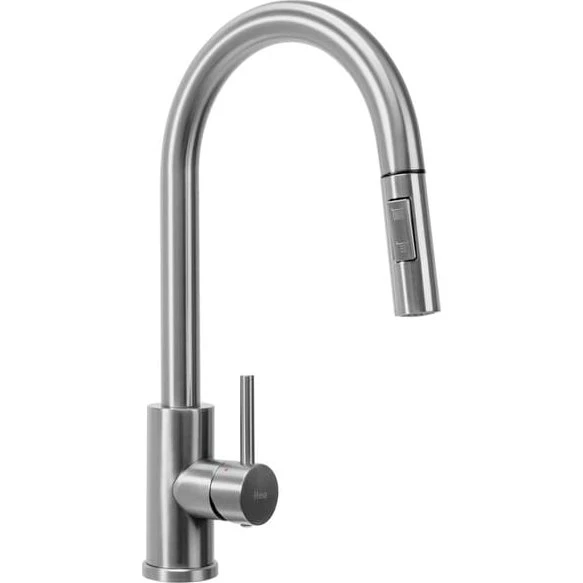 REA Fresh Køkkenarmatur i Børstet Nikkel - 25,5x5,5x39,5 cm