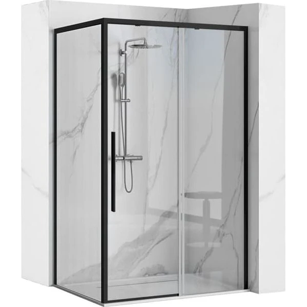 REA Solar Brusekabine 90x120 Sort - 195 cm