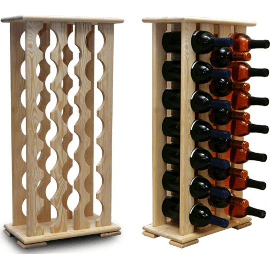 Vinhylde RW-12/20 flasker - Naturligt træ