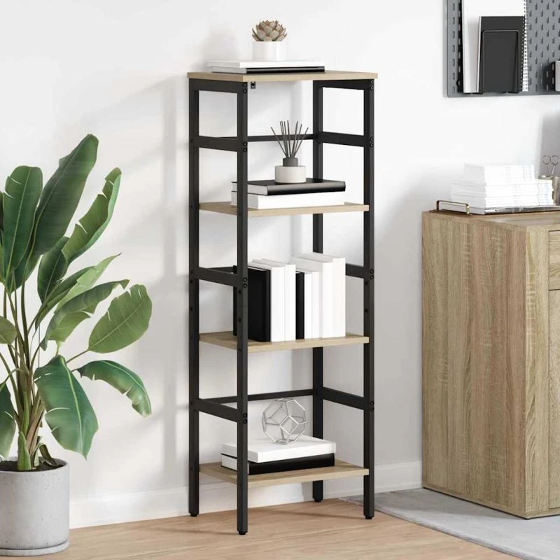 Bogreol Sonoma eg 40×29,5×115 cm – industrielt træ/stål