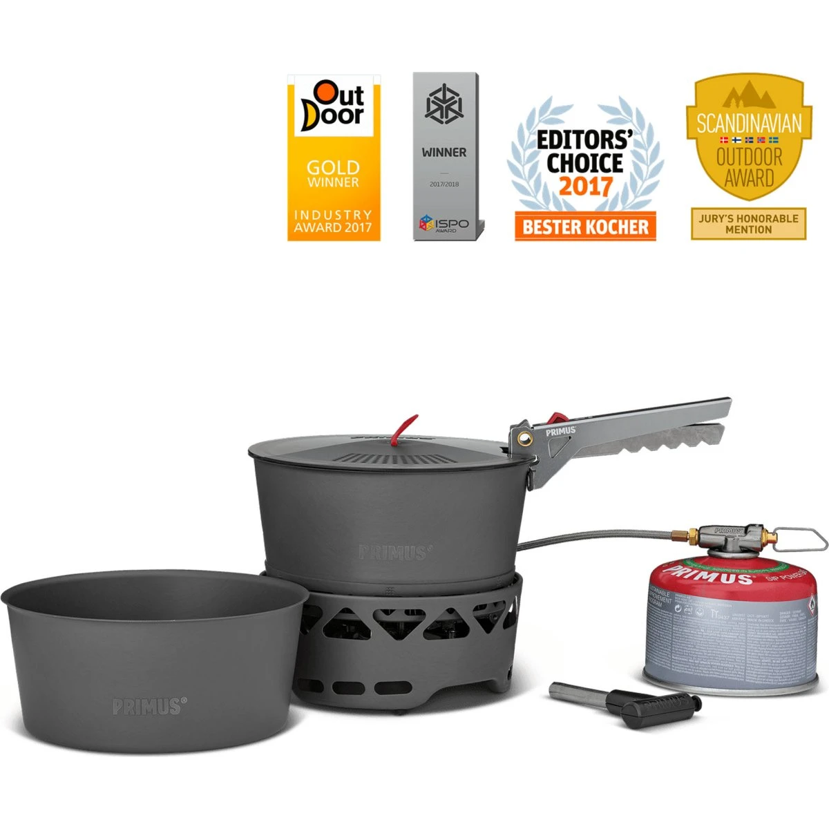 Primus PrimeTech Stove Set - Stormkøkken med 2 gryder (1,3L)