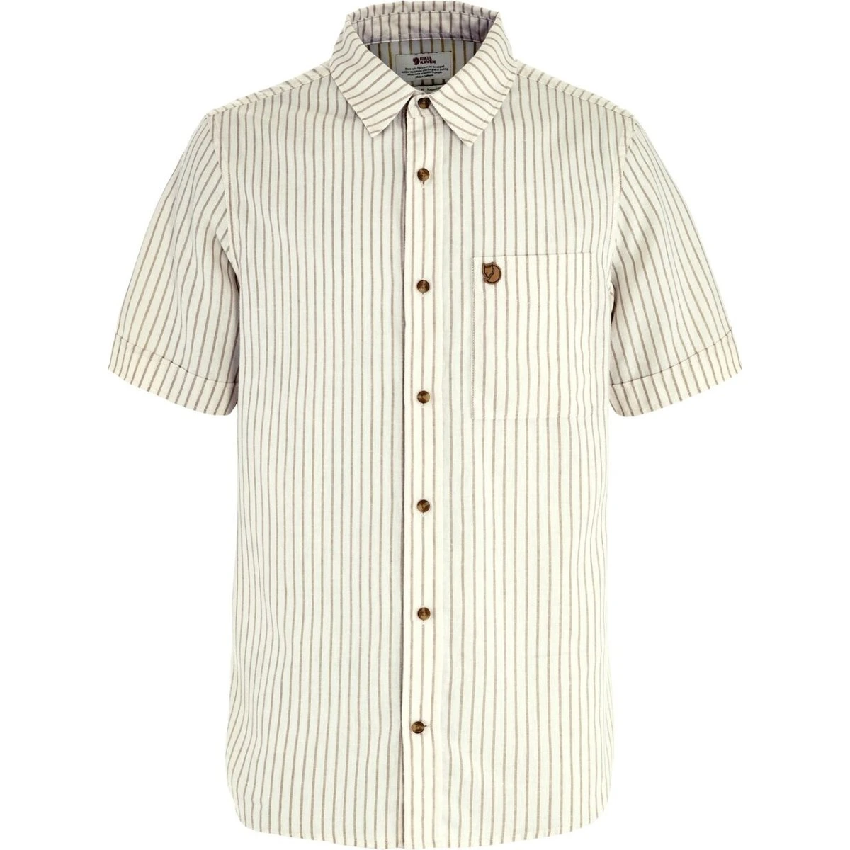Fjällräven Övik Travel Shirt SS - Chalk White/Sand Stone, S