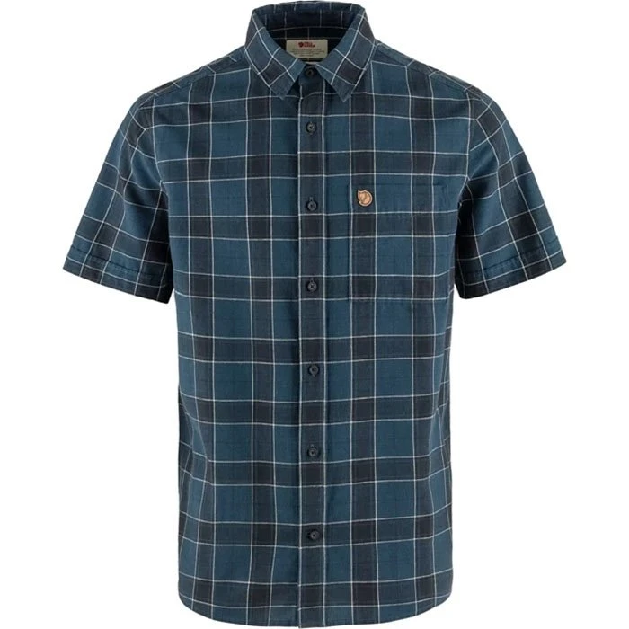 Fjällräven Övik Travel Shirt Herre - Indigo Blue/Dark Navy - M