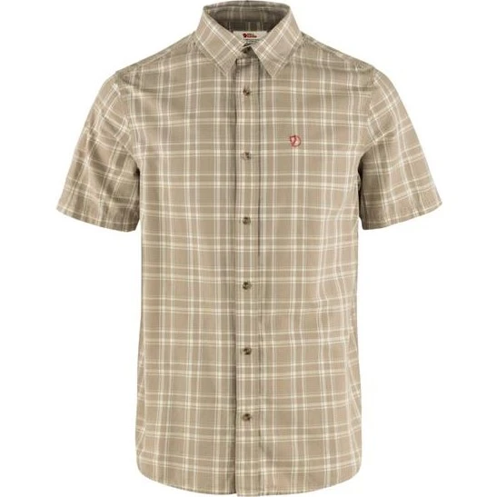 Fjällräven Övik Lite Shirt S/S Herre - Fossil / Chalk Rose