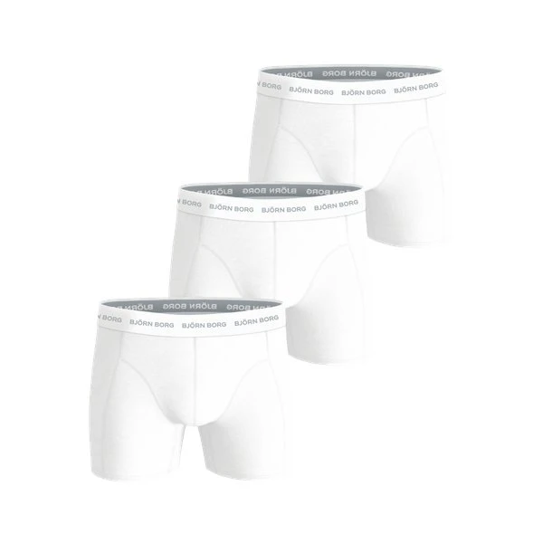 Björn Borg Cotton Stretch Boxers 3-pack - Hvid, XL