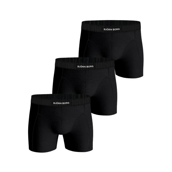 Björn Borg Organic Cotton Stretch Boxers 3-pack - Sort, S