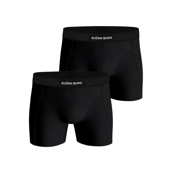 Björn Borg Premium Cotton Stretch Boxer 2-pak, Sort, S