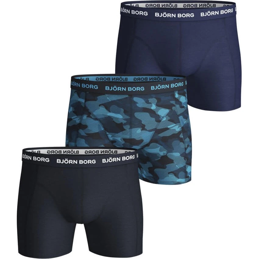 Björn Borg Essential 3-pak Cotton Stretch Shorts - Str. S