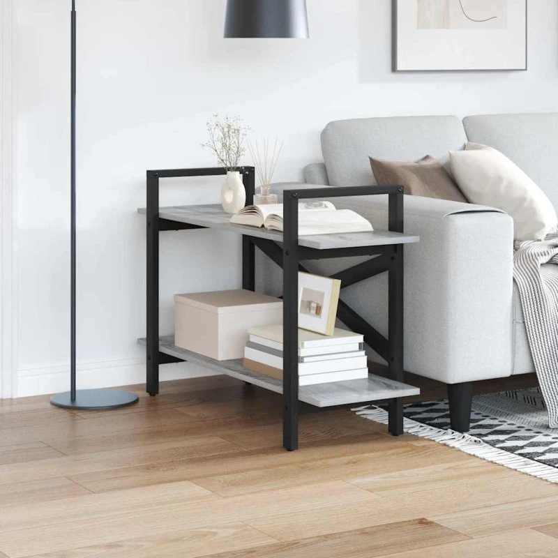 Bogreol Grå Sonoma 100x33,5x64 cm – Industriel