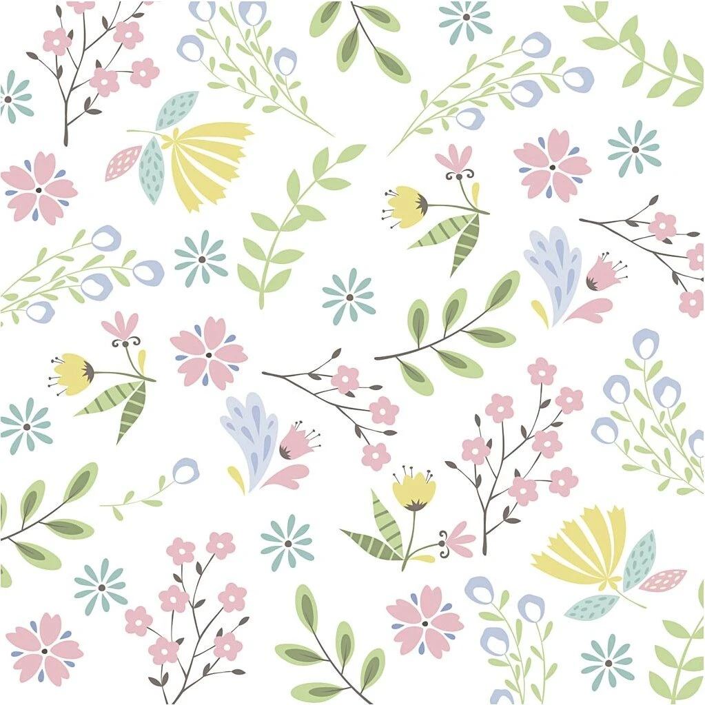 Servietter - Småblomstret - 33x33 cm - 20 stk.
