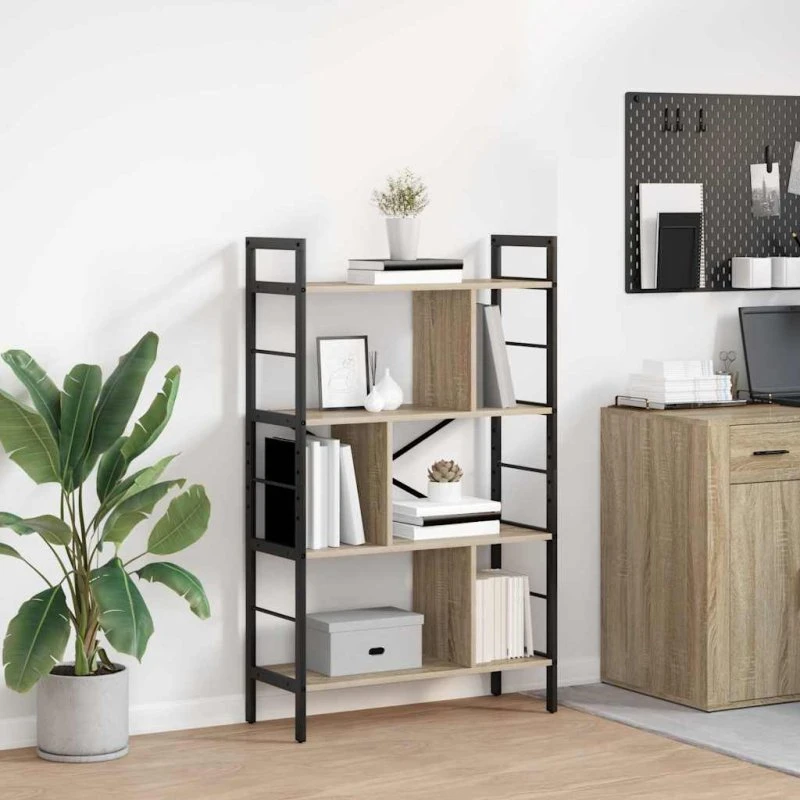 Bogreol Sonoma eg 75x30x123,5 cm - Industriel