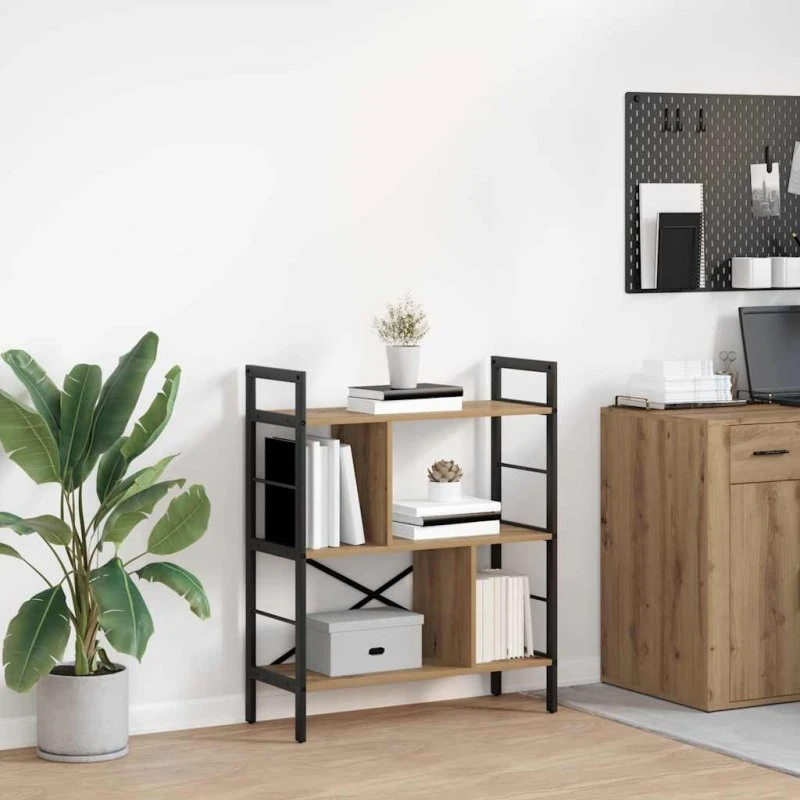 Artisan Bogreol i Egetræ & Stål 75x30x91 cm