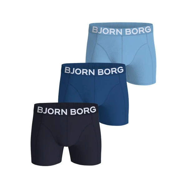 Björn Borg Organic Cotton Stretch Boxers 3-pak, Blå, XXL