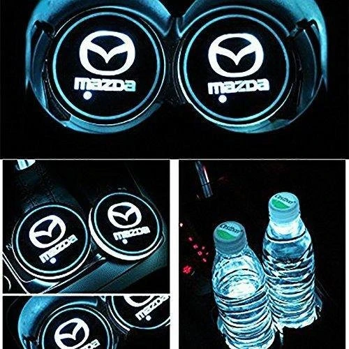 2X Mazda LED bundplader til kopholdere med RGB atmosfærelys