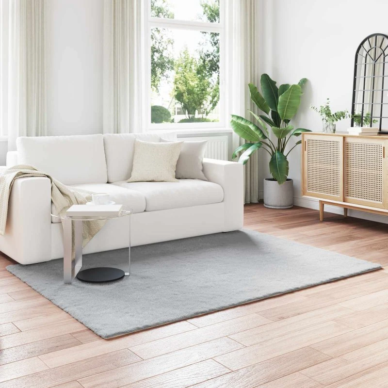 Faux kaninpels tæppe Olite 160x230 cm - Grå, polyester